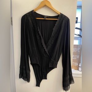 Black bodysuit onsie forever 21 size small